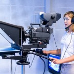 teleoperator at TV studio teleoperator at TV studio