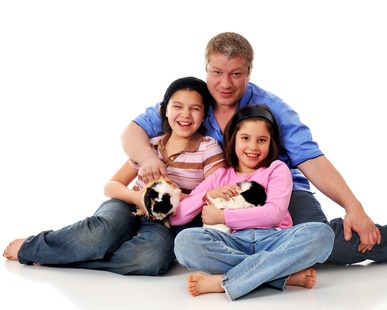 Guinea Pig Loving Family